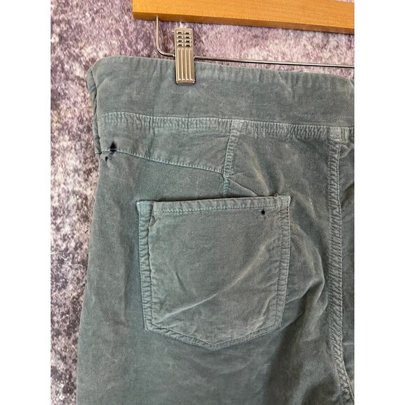FREE PEOPLE Jeans Pants Womens L Blue In My Feelings Velvet Bootcut Zipper Boho - Picture 11 of 13